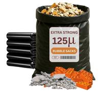 Rubble Sacks Heavy Duty-Rubble Bags Extra Strong 125 Micron-Heavy Duty Garden Waste Bags 20 x 30 inch 100kg Load. Highly Tear Resistant for Construction, Household, Timber and Gravel (5)