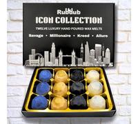 Rubdub Extra Large Luxury Aftershave Wax Melts - Gift Box - 12 x 10 Gram Melts -120 Hours burn time - Wax Melt Gift Box - Strong scented wax melts - Wax melt gift set (1)