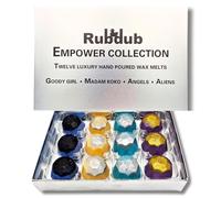 Rubdub Extra Large Luxury Designer Perfume Wax Melts - Chrome Box - 12 x 10 Gram Melts -120 Hours burn time - Wax Melt Gift Box - Strong scented wax melts - Wax melt gift set