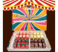 Rubdub Funfair Wax Melts Gift Set - 4 x 55g XL Soy Wax Melts (220g Total) - Candy Floss, Hot Chocolate, Toasted Marshmallow, Toffee Apple - Strong Scented & Handmade in Kent