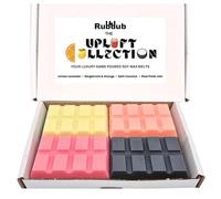 Rubdub Uplift Collection - Lemon Lavender, Rose Petal Jam, Black Coconut & Orange & Bergamont | 4 x 30g Strong Wax Melts | Long lasting | Highly Scented Wax Melts Gift Set