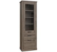 Ruben Oak Effect Narrow Display Cabinet