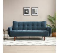 Ruben Tufted Easy Clean Chenille Sofa Bed Navy