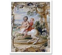 Rubens Achilles Educated By The Centaur Chiron Unframed Wall Art Print Poster Home Decor Premium
