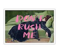 Rubeoxn Antique Victorian Gallery Poster Vintage Don'T Rush Me Altered Canvas Wall Art Trendy Cute Girl Prints Painting Minimalist Room Aesthetic Wall Decor 12x16in Unframed