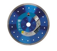 RUBI | Hard Materials Turbo Viper Diamond Blade | Dry Cutting of Granite, Rustic Tiles, Klinker, Refractories, Slate and Porcelain Tiles | Inside D.: 22,2 mm | Outside D.: 230 mm | TVA-230 SUPERPRO