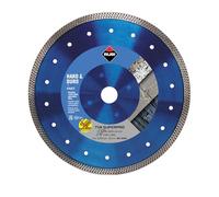 RUBI | Hard Materials Turbo Viper Diamond Blade | Dry Cutting of Granite, Rustic Tiles, Klinker, Refractories, Slate and Porcelain Tiles | Inside D.: 22,2 mm | Outside D.: 125 mm | TVA-125 SUPERPRO