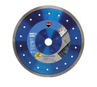 RUBI | Hard Materials Turbo Viper Diamond Blade | Dry Cutting of Granite, Rustic Tiles, Klinker, Refractories, Slate and Porcelain Tiles | Inside D.: 22,2 mm | Outside D.: 115 mm | TVA-115 SUPERPRO