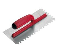 Rubi Tiling Tools Pro Steel Notched Trowel - 11 X 4 Inches With 5/16 Inch Notch For Precision Tiling