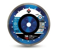 RUBI | Hard Materials Turbo Viper Diamond Blade | Dry Cutting of Granite, Rustic Tiles, Klinker, Refractories, Slate and Porcelain Tiles | Inside D.: 22,2 mm | Outside D.: 180 mm | TVA-180 SUPERPRO