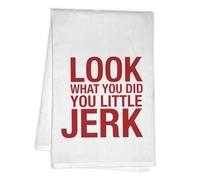 RubiaRojo Holiday Kitchen Towel - Look What You Did You Little Jerk | Decorative