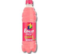 Rubicon 12 Pack Sparkling Guava Flavoured Fizzy Drink with Real Fruit Juice, Handpicked Fruits for a Temptingly Intense Taste "Made of Different Stuff" - 12 x 500ml Bottles