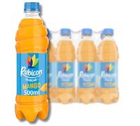 Rubicon 12 Pack Sparkling Mango Flavoured Fizzy Drink with Real Fruit Juice, Handpicked Fruits for a Temptingly Intense Taste "Made of Different Stuff" - 12 x 500ml Bottles
