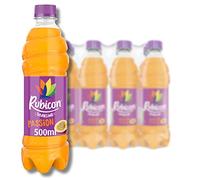 Rubicon 12 Pack Sparkling Passion Flavoured Fizzy Drink with Real Fruit Juice, Handpicked Fruits for a Temptingly Intense Taste "Made of Different Stuff" - 12 x 500ml Bottles