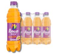 Rubicon 12 Pack Sparkling Passion Flavoured Fizzy Drink with Real Fruit Juice, Handpicked Fruits for a Temptingly Intense Taste "Made of Different