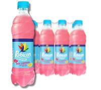 Rubicon 12 Pack Sparkling Rose Lemonade, Flavoured Fizzy Drink, Refresh your routine with Rose Lemonade "Life Just Got Rosier" - 12 x 500ml Bottles