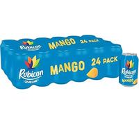 Rubicon 24 Pack Sparkling Mango Flavoured Fizzy Drink with Real Fruit Juice,