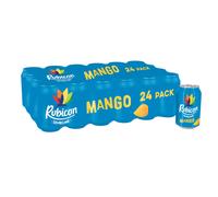 Rubicon 24 Pack Sparkling Mango Flavoured Fizzy Drink with Real Fruit Juice