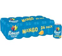 Rubicon 24 Pack Sparkling Mango Flavoured Fizzy Drink with Real Fruit Juice, Handpicked Fruits for a Temptingly Intense Taste "Made of Different Stuff" - 24 x 330ml Cans