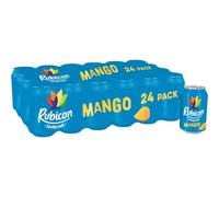 Rubicon 24 Pack Sparkling Mango Flavoured Fizzy Drink with Real Fruit Juice, Handpicked Fruits for a Temptingly Intense Taste 24 x 330ml Cans