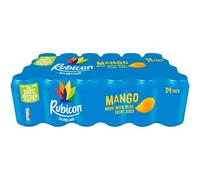 Rubicon Pack of 24 Sparkling Mango Flavoured Fizzy Drink with Real Fruit Juice Made of Different Stuff 24 x 330ml Cans
