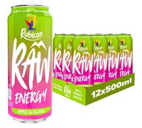 Rubicon RAW 12 Pack Apple & Guava 500ml Energy Drink, 20% Real Fruit Juice