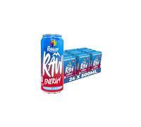 Rubicon RAW 24 Pack Raspberry Blueberry Energy Drink 20 Fruit Juice High caffeine with BVitamins Ginseng Guarana Reduce Tiredness Boost Energy 2