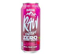 Rubicon Raw Cherry Raspberry ZAS Energy Drink, 12 Pack, 500ml Cans