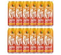 Rubicon RAW Energy Drink Orange & Mango - 12 x 500ml