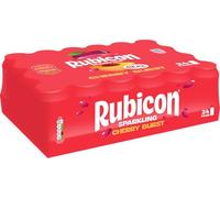 Rubicon Sparkling Cherry Burst Flavoured Fizzy Drink with Real Fruit Juice Multipack 24 x 330ml Bottles