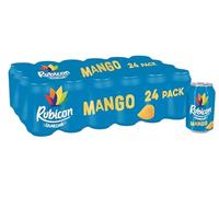 Rubicon Sparkling Fizzy Drink Made with Real Fruit Juice (24 Cans x 330ml, Mango)