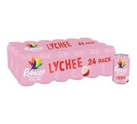 Rubicon Sparkling Lychee Fizzy Drink Cans, 330 ml, (Pack of 24)
