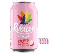 Rubicon Sparkling Lychee Juice Drink Multipack, 24 x 330 ml