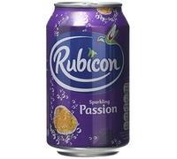 Rubicon Sparkling Passion Fruit Juice Drink 330 ml x 8 (Pack of 3, Total 24 Cans)