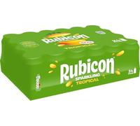 Rubicon Sparkling Tropical Flavoured Fizzy Drink with Real Fruit Juice Multipack 24 x 330ml Cans