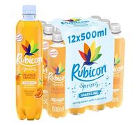 Rubicon Spring 12 Pack Orange Mango, Sparkling Spring Water with Real Fruit Juice & Natural Flavours, Only 15 Calories - 12 x 500ml Multipack Bottles