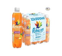 Rubicon Spring 12 Pack Pineapple Passion Sparkling Spring Water with Real Fruit Juice Natural Flavours Only 15 Calories 12 x 500ml Multipack Bottles