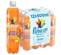 Rubicon Spring 12 Pack Pineapple Passion, Sparkling Spring Water with Real Fruit Juice & Natural Flavours, Only 15 Calories - 12 x 500ml Multipack Bottles