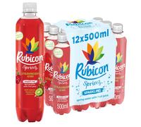 Rubicon Spring 12 Pack Strawberry Kiwi, Sparkling Spring Water with Real Fruit Juice & Natural Flavours, Only 12 Calories - 12 x 500ml Multipack
