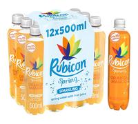 RUBICON Spring Orange Mango | 12 x 500ml Bottles | Flavoured Sparkling Spring Water, 15 Calories or Less per bottle | Make the Unboring Choice