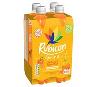 RUBICON Spring Orange & Mango | 4 x 500ml Bottles | Flavoured Sparkling Spring Water, 15 Calories or Less per bottle | Make the Unboring Choice
