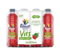 Rubicon Spring Vits Strawberry Watermelon Still Vitamin Water - 15 Calories per bottle for healthy hydration - Drinks Multipack 12 x 500ml Bottles