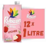 Rubicon Still Lychee Juice - Made with Real Handpicked Fruit Lychee - Bold and Intense Tropical Juice Drink - Multipack Fruit Juice Cartons - 12x1L