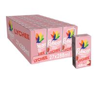 Rubicon Still Lychee Juice - Made with Real Handpicked Fruit Lychee - Bold and Intense Tropical Juice Drink - Multipack Fruit Juice Cartons - 27 x 28