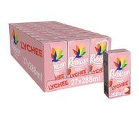 Rubicon Still Lychee Juice - Made with Real Handpicked Fruit Lychee - Bold and Intense Tropical Juice Drink - Multipack Fruit Juice Cartons - 27 x 288ml