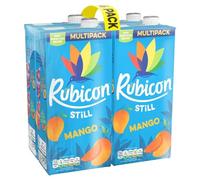 Rubicon Still 4 Pack Mango Juice Drink, Made with Handpicked Alphonso Mangoes for an Authentic and Delicious Flavor - 4 x 1L Cartons