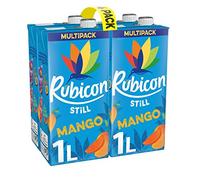 Rubicon Still 4 Pack Mango Juice Drink, Made with Handpicked Alphonso Mangoes for an Authentic and Delicious Flavor - 4 x 1L Cartons