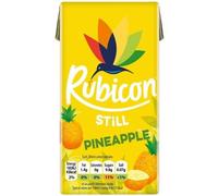 Rubicon Still Pineapple Juice - Made with Real Handpicked Fruit Pineapple - Bold and Intense Tropical Juice Drink - Multipack Fruit Juice Cartons - 2