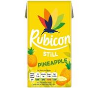 Rubicon Still Pineapple Juice - Made with Real Handpicked Fruit Pineapple - Bold and Intense Tropical Juice Drink - Multipack Fruit Juice Cartons - 27 x 288ml