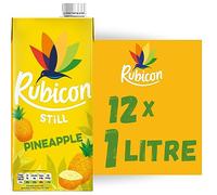 Rubicon Still Pineapple Juice - Made with Real Handpicked Fruit Pineapple - Bold and Intense Tropical Juice Drink - Multipack Fruit Juice Cartons - 12x1L